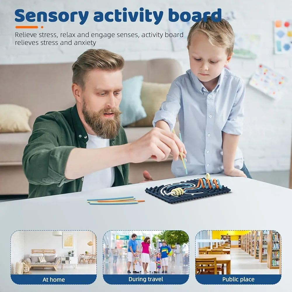 🖐️ Little Genius Silicone Busy Board 🧠 Color Learning + Sensory Play