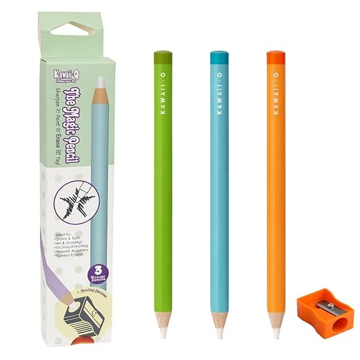 Magic Eraser Pencils Set (2 Pack) with Sharpener - Pastel, Precision Erase, Non-Toxic Kids Return Gift