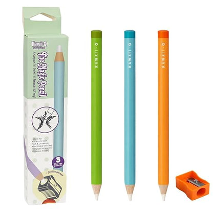 Magic Eraser Pencils Set (2 Pack) with Sharpener - Pastel, Precision Erase, Non-Toxic Kids Return Gift