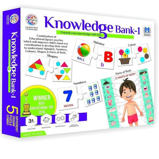 Knowledge Bank - 1 Jigsaw Puzzle for Kids 3+