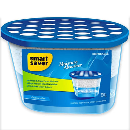 Disposable Moisture Absorber & Dehumidifier Box for Damp, Mould & Odour Control – 300g
