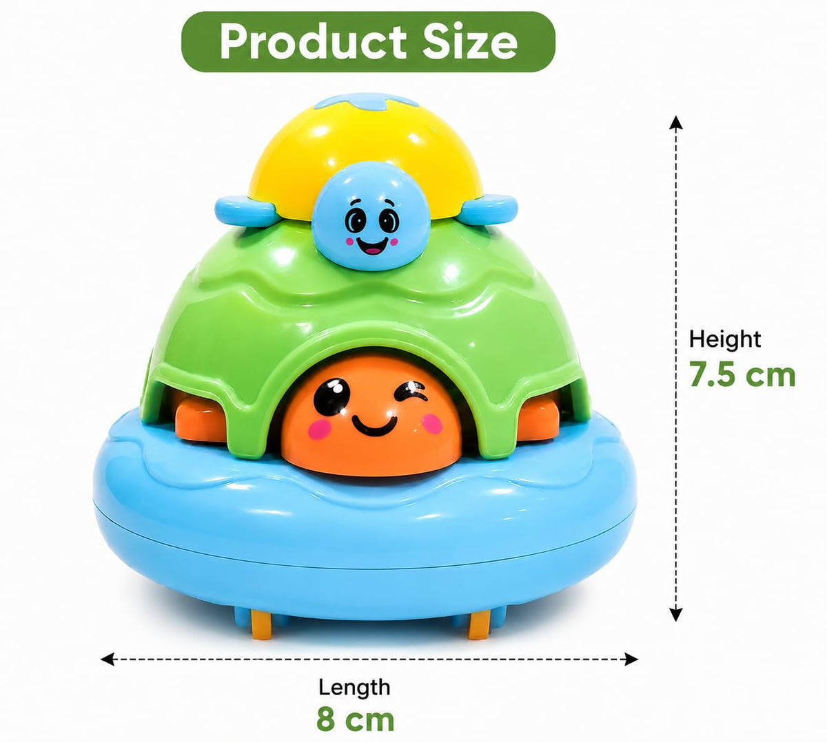 Topsy Turtles Friction Toy – 12 Pcs Set