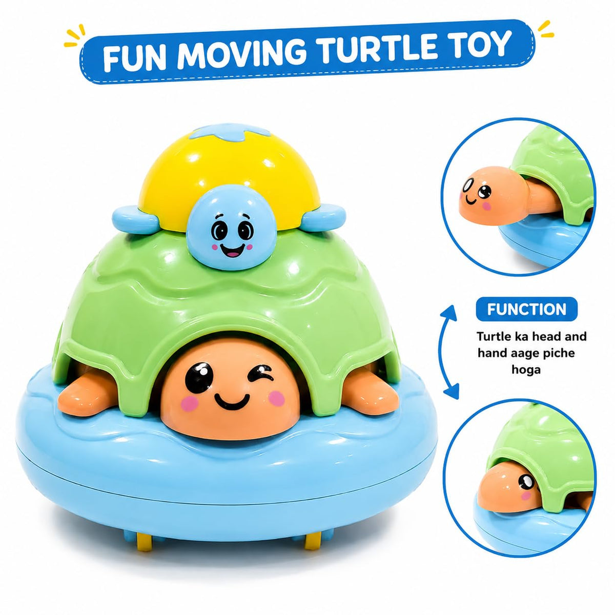 Topsy Turtles Friction Toy – 12 Pcs Set