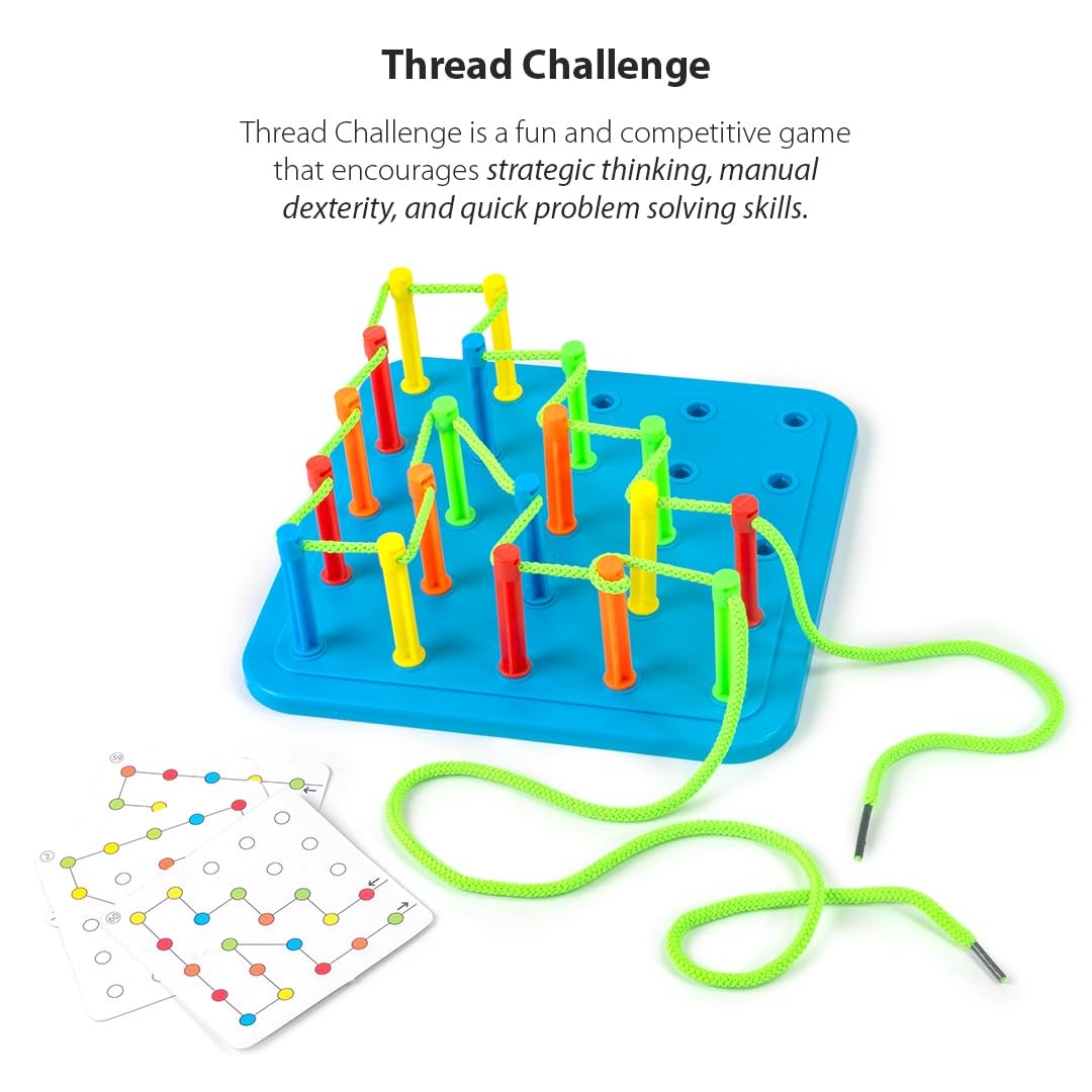 Thread Challenge Games for Kids (60 Challenge Cards)