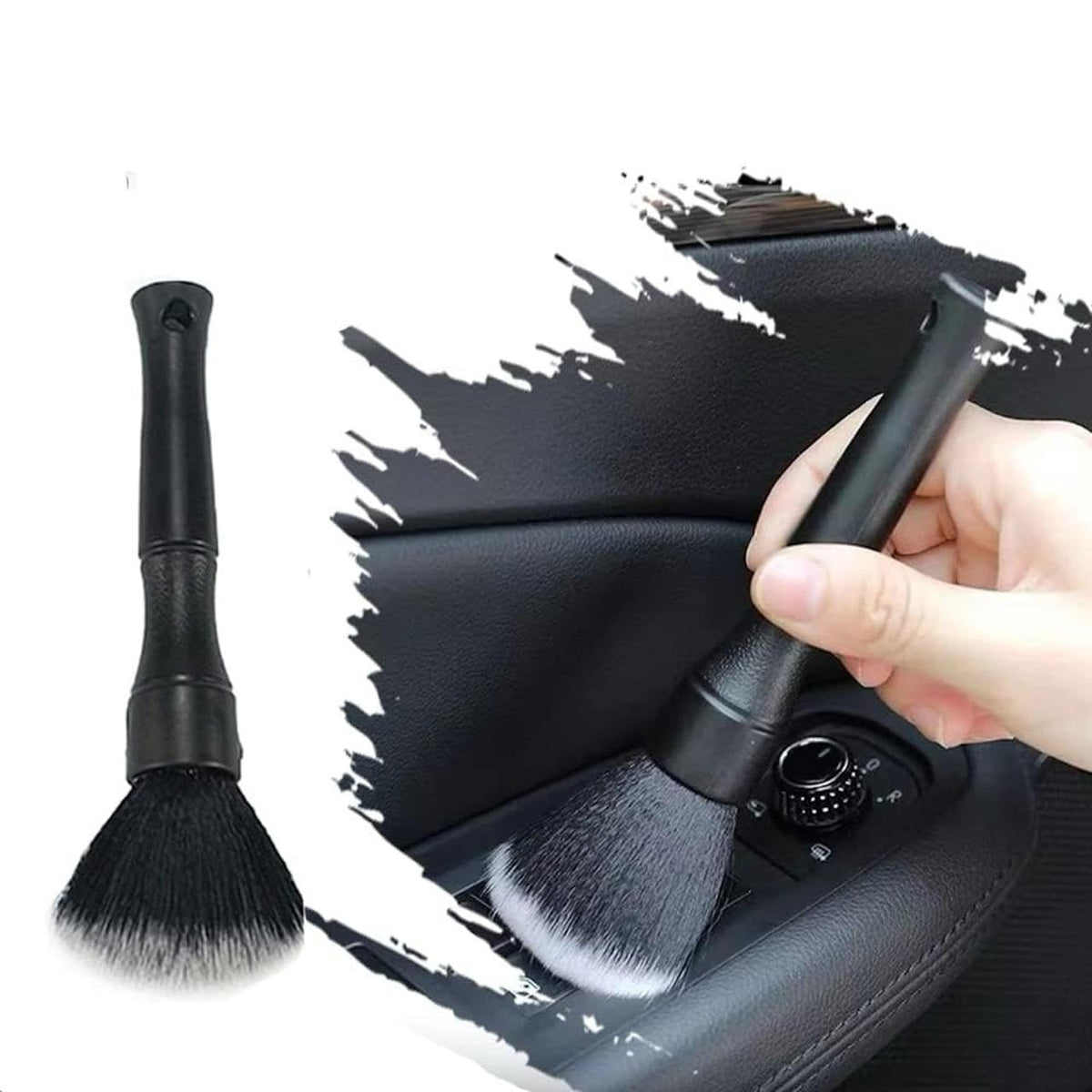 Car Dashboard Cleaning Brush Pack of 2 | Soft Bristle Dust Remover for AC Vent & Interior