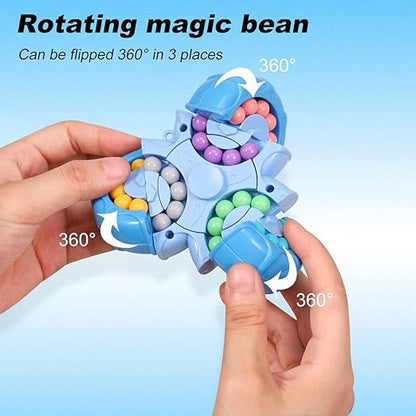 Magical Bean Puzzle Toy | Speed Spin Triangle | Stress Reliever Toy | Anxiety Relief Rotating Puzzle | Magical Bean Cube for Focus & Relaxation