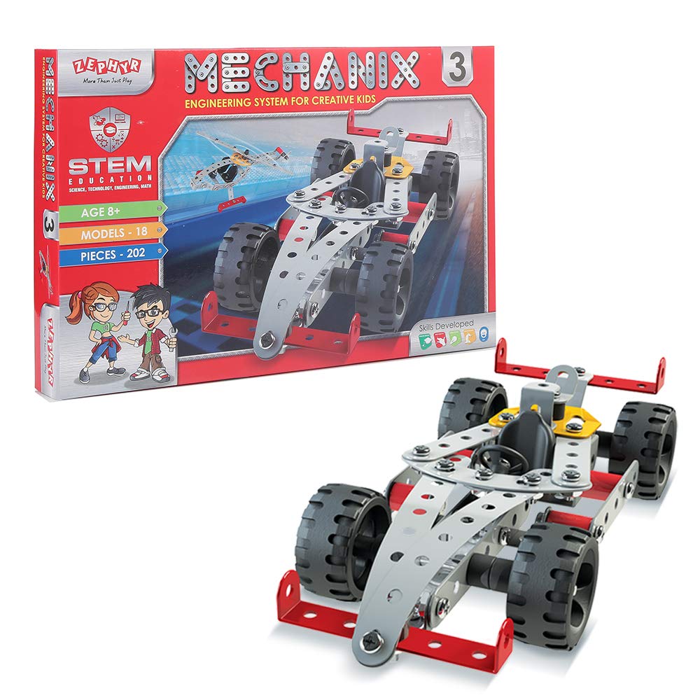 Mechanix - 3 DIY STEM Toy, Building and Construction Set