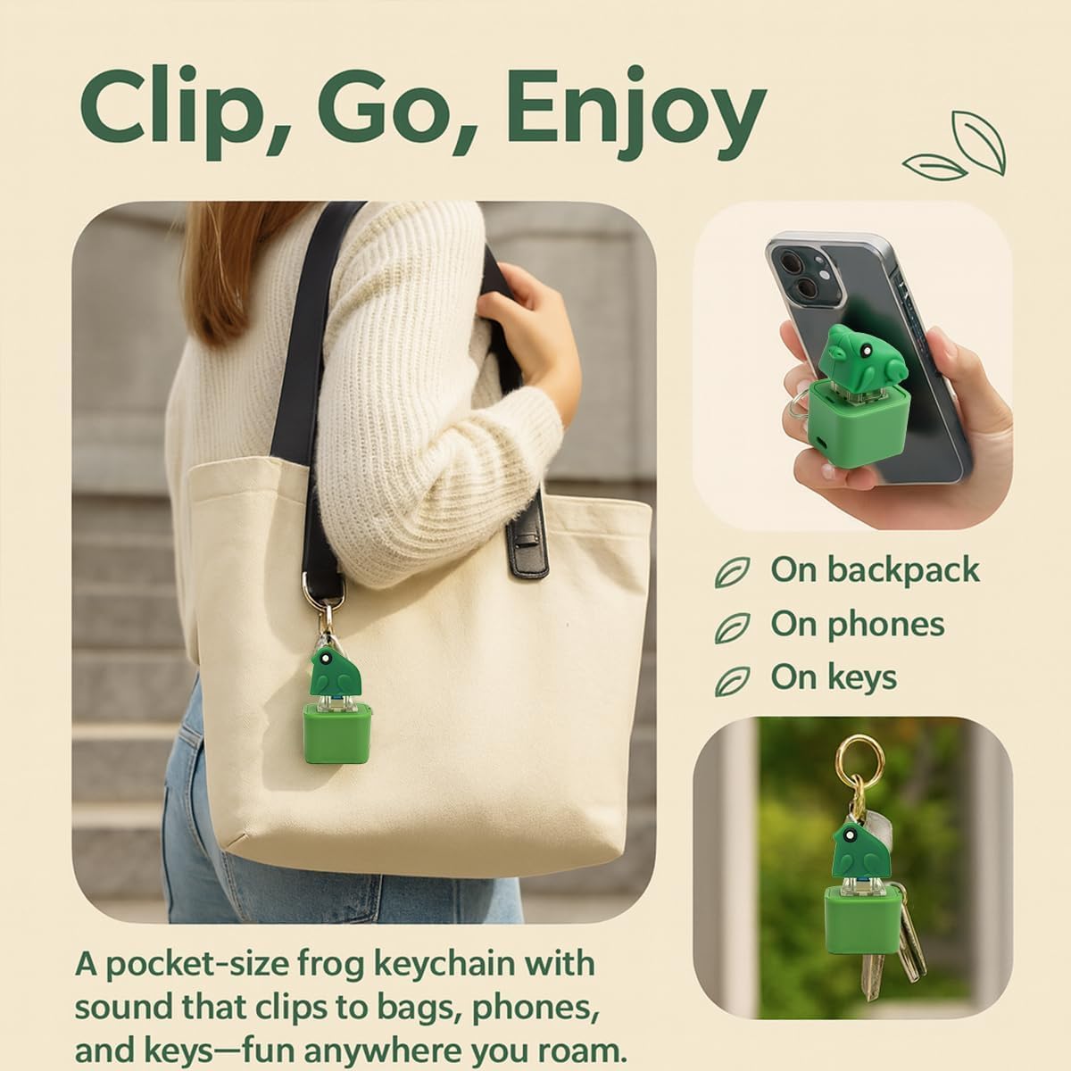 Pop-Up Frog LED Light Keychain Toy for Kids – Pressable Cute Frog with Colorful Glow, Clip-On Bag Charm & Backpack Accessory