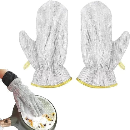 🧤 ScrubArmor™ Magic Steel Mesh Cleaning Gloves | Heavy-Duty Non-Scratch Kitchen & Household Cleaning Gloves