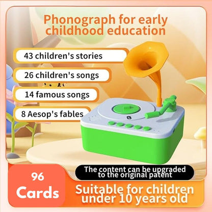Kids Talking Phonograph – Storytelling Machine with Rhymes & Audio Books in Hindi & English