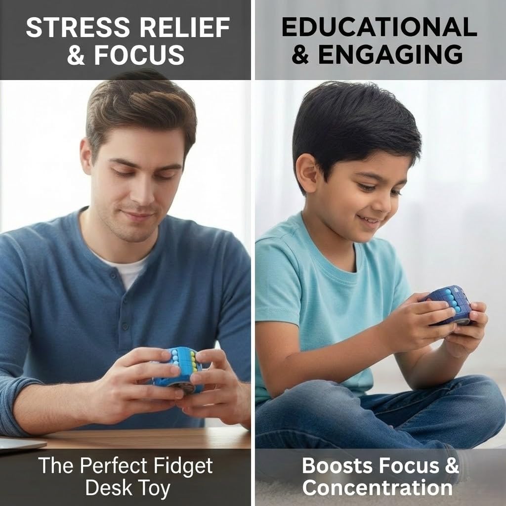 Magic Wheel Rotate and Slide Color Matching Brain Teaser Puzzle Toy for Kids and Adults with Smooth Spin Design