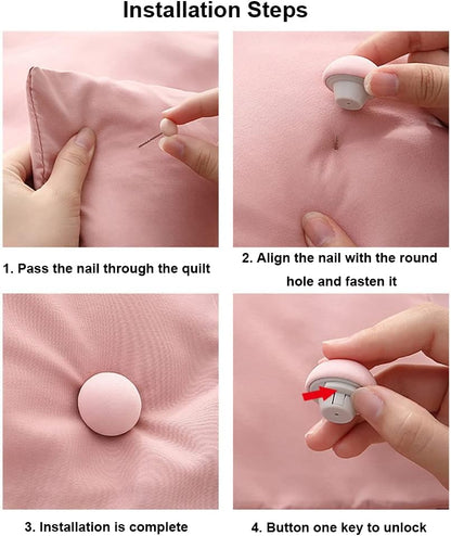 👉 🍄 BedLock™ Mushroom Quilt & Bedsheet Fixing Pins – 12 PCS