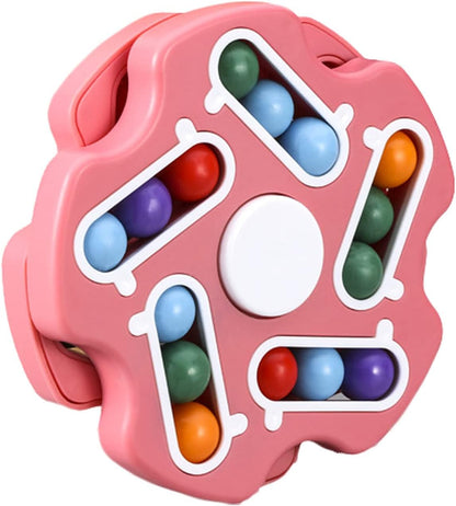 Rotating Magic Bean Cube Spinner – Double Flip Fidget Puzzle for Stress & Anxiety Relief | Learning & Brain Development Toy