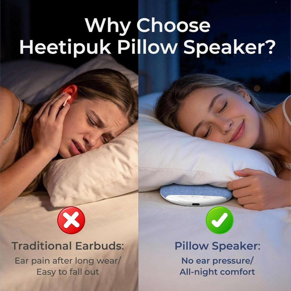 🎵 PillowPod™ Wireless Sleep Speaker