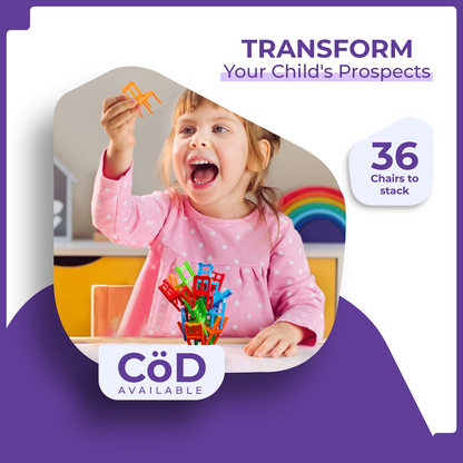 🔥Chairs Stacking Tower Balancing Game || 36 Pcs Chairs Toys Set💥