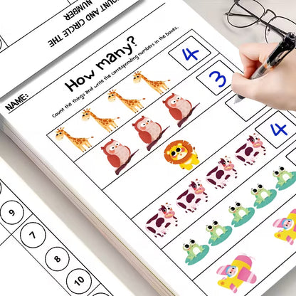 Kids Preschool Counting Activity Book – Early Math Number Learning, Count & Write Practice Workbook for Toddlers