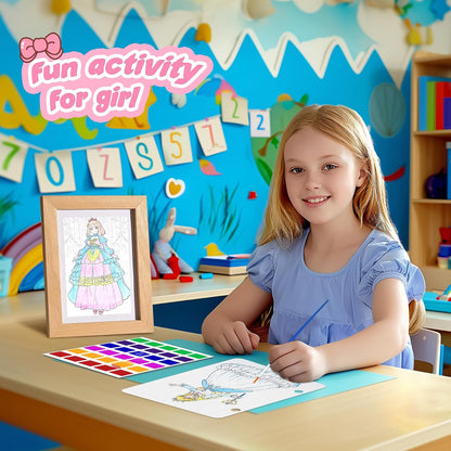 3D Princess Dress Craft Kit – Creative DIY Art Book for Kids | Safe, Mess-Free, and Engaging Screen-Free Activity for Imaginative Learning