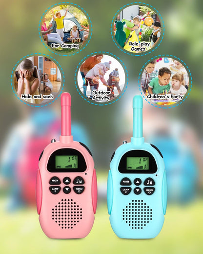 Interactive Walkie Talkies for Kids with LED Display – Safe Outdoor and Indoor Toy for Endless Fun (Pack of 2)
