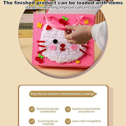 DIY Felt Handbag Craft Kit – Safe, Durable & Screen-Free Creative Activity | Fun Tote Bag Hobby & Perfect Gift for All Ages