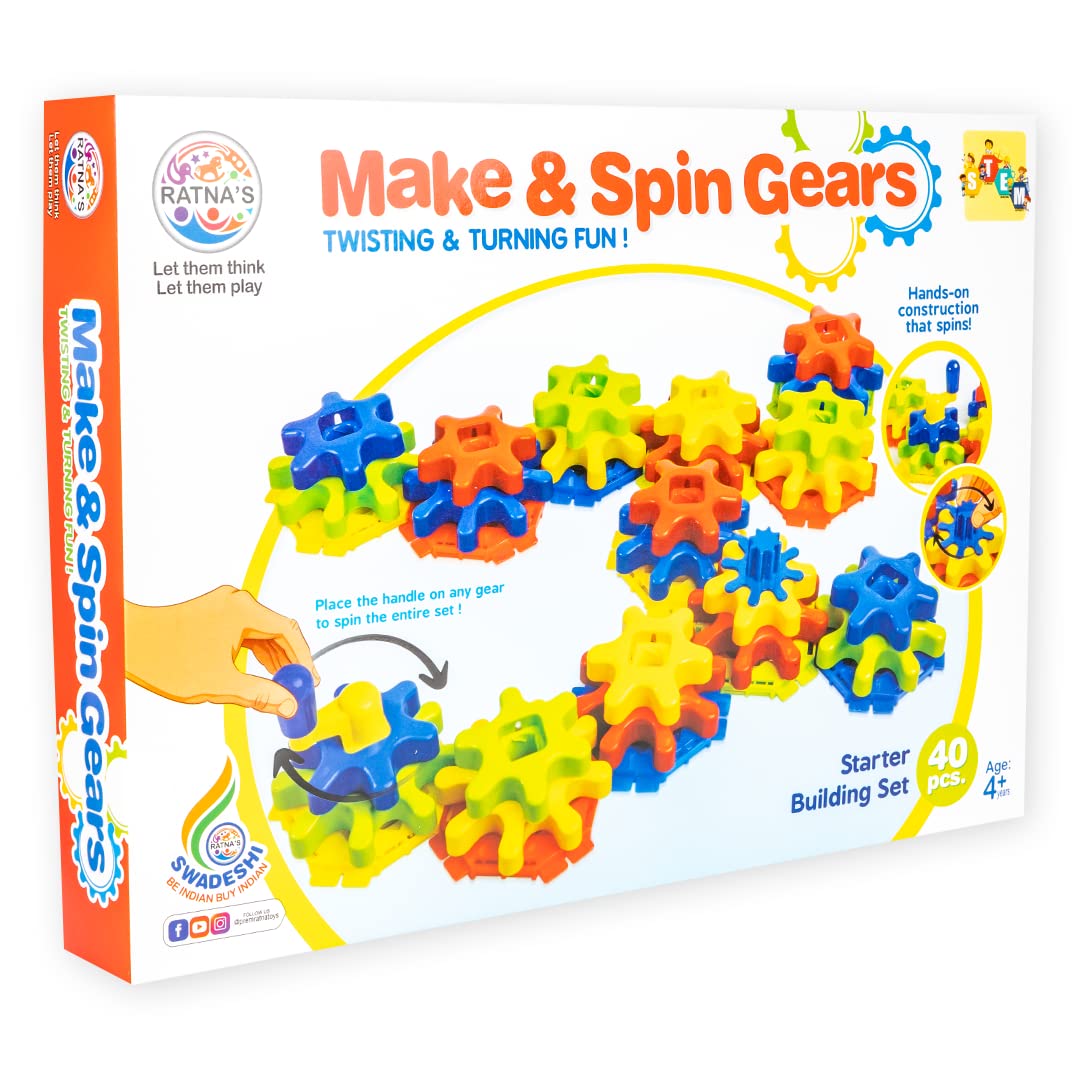 Make and Spin Gears Twisting & Turning Fun (Multicolor)