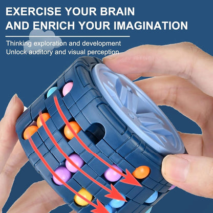 Magic Wheel Rotate and Slide Color Matching Brain Teaser Puzzle Toy for Kids and Adults with Smooth Spin Design