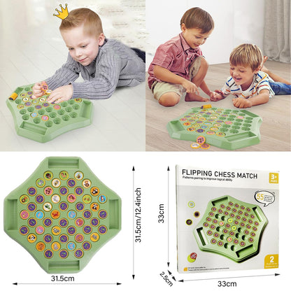 Special Flip & Match Animal Memory Game Board 4-Player Educational Puzzle Toy for Kids & Family