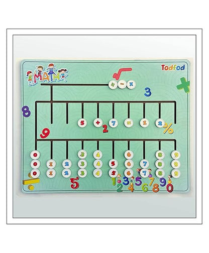 TodFod Wooden Mathematical Maze Puzzle  Board Games for Kids - Multicolour