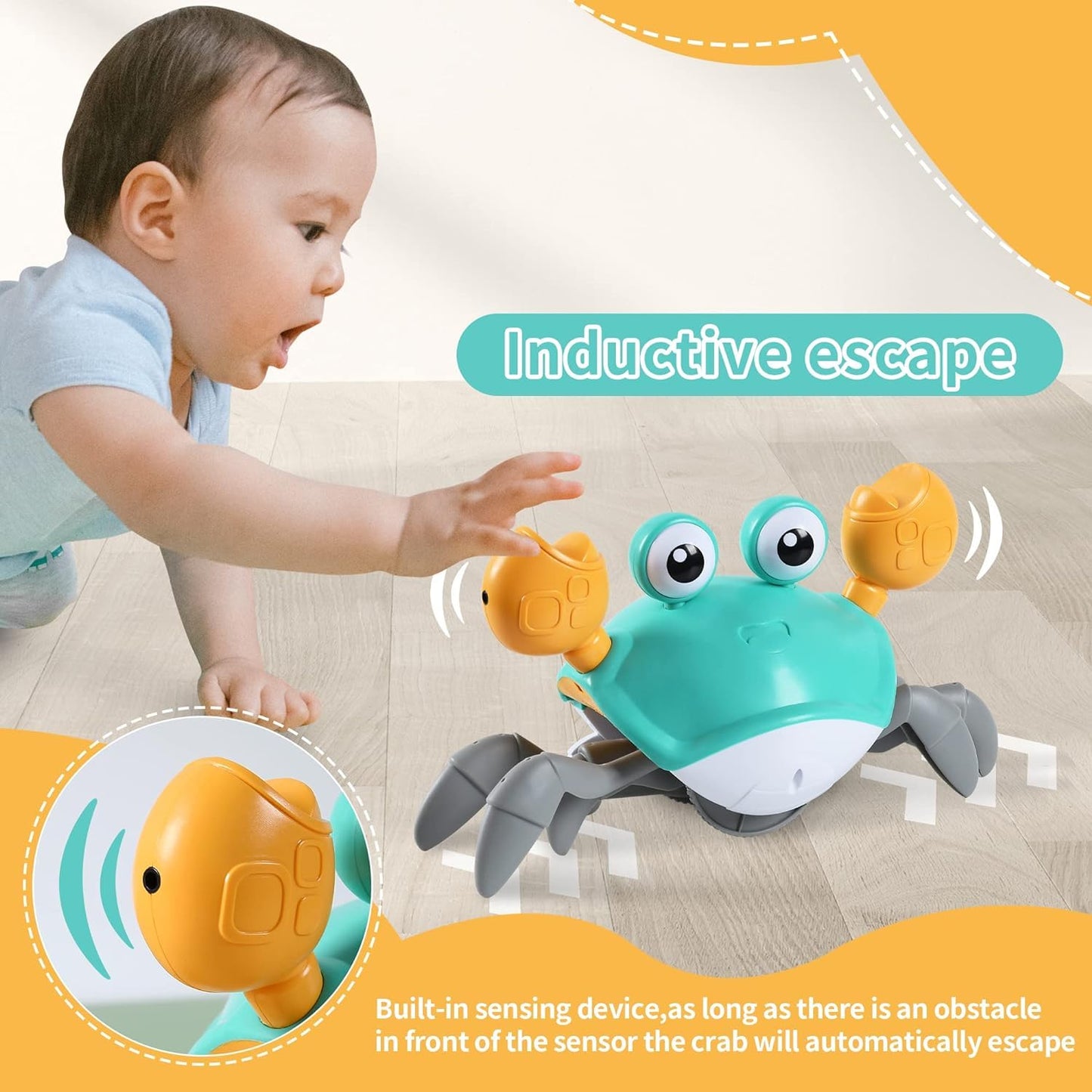 ✨Baby Infant Crawling Crab Toy || Perfect For Kids🦀