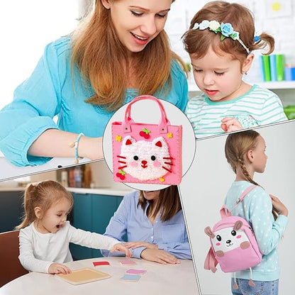 DIY Felt Handbag Craft Kit – Safe, Durable & Screen-Free Creative Activity | Fun Tote Bag Hobby & Perfect Gift for All Ages