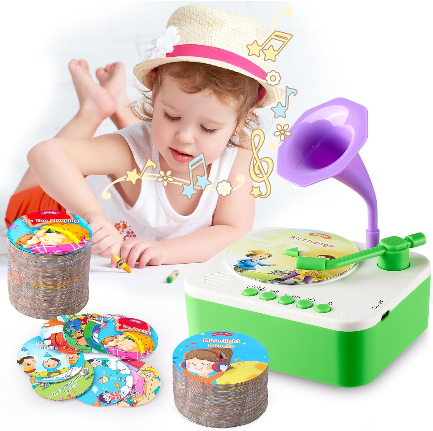 Talker Machine For Kids Kids Talking Phonograph – Storytelling Machine with Rhymes & Audio Boo ...