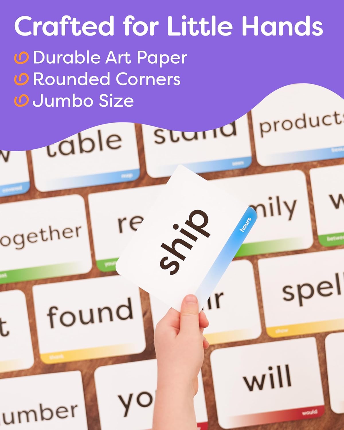 Words Flash Cards for Kids – English Reading Practice, Vocabulary Building & Early Learning Cards for Ages 3+