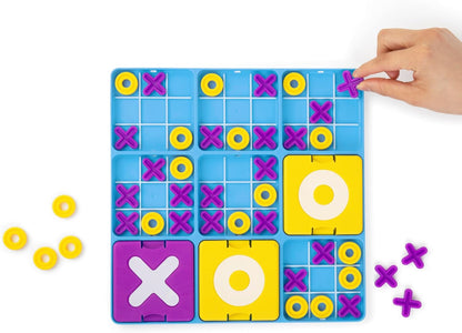 Ultimate Tic-Tac-Toe Board Game for Kids and Family | Brain Teaser Indoor Game for Mind Development, Problem Solving, Logic Skills and Screen-Free Play