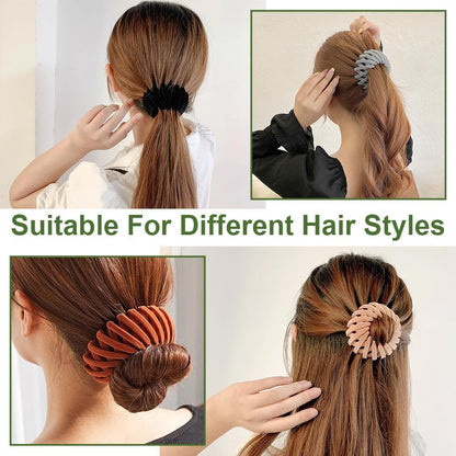 ✨ HaloGrip™ Spiral Hair Claw Clip Set | Strong Hold, No-Pull, Comfortable Matte Finish Hair Accessories for Women & Girls | Pack of 4