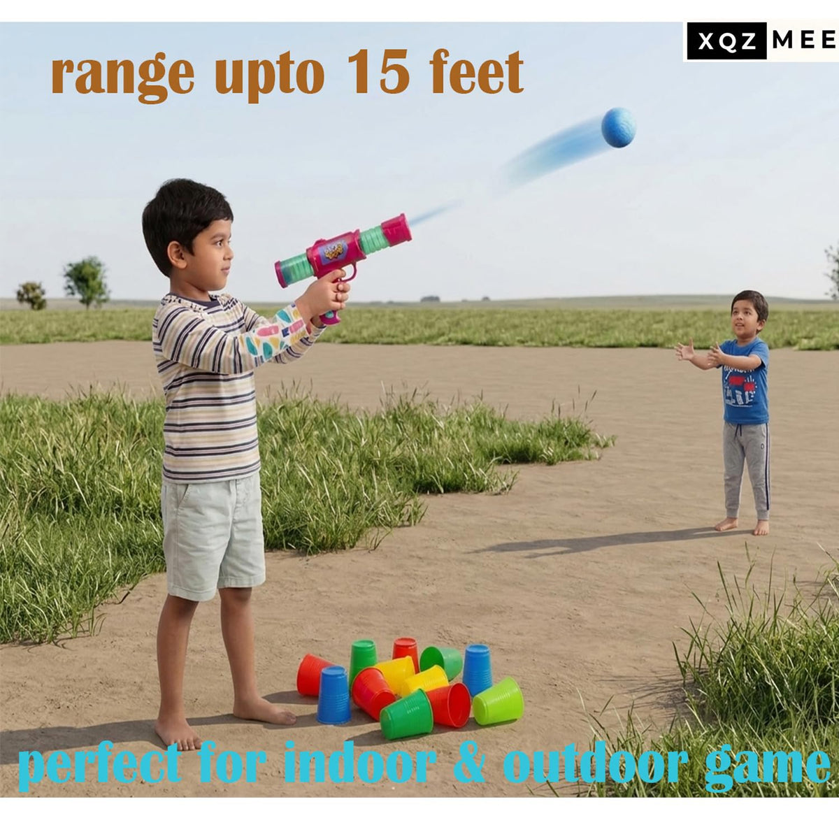 Air Boom Foam Ball Blast Gun – Kids Shooting Toy