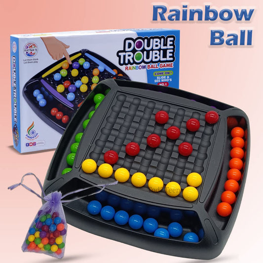 Double Trouble Colourful Rainbow Ball Matching Board Game