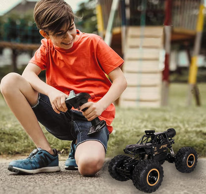 Remote Control Rock Crawler Mist Smoke Spray Function, High Speed 1:18 RC Car Toys for Boys 2WD Off Road Vehicle Toy Cars for Kids Monster Truck Rock Climbing Car Toy for Kids Black