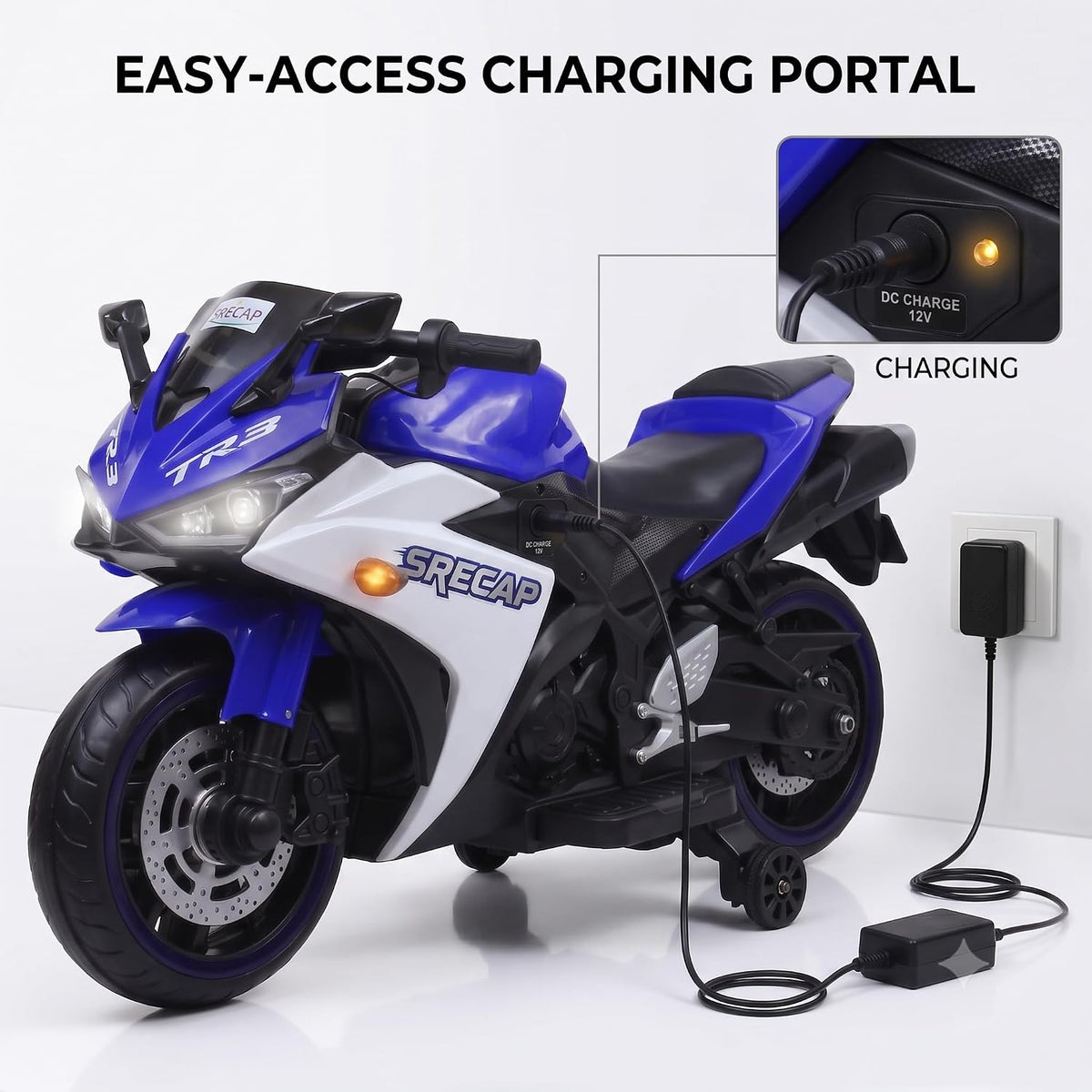 Kids R3 Style Electric Ride-On Sports Bike