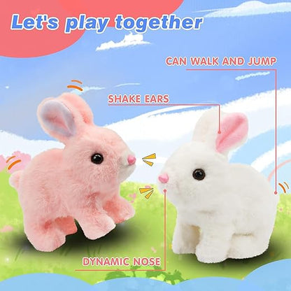 Premium Walking & Jumping Bunny Toy – Plush Rabbit with Sound – Perfect for Toddlers & Preschoolers