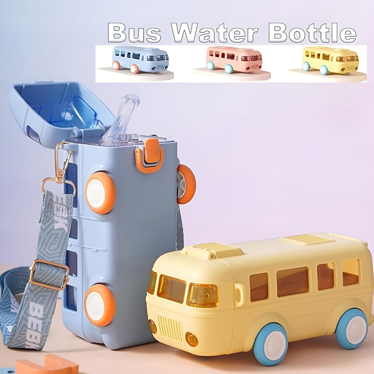 Cute Bus Water Bottle for kids