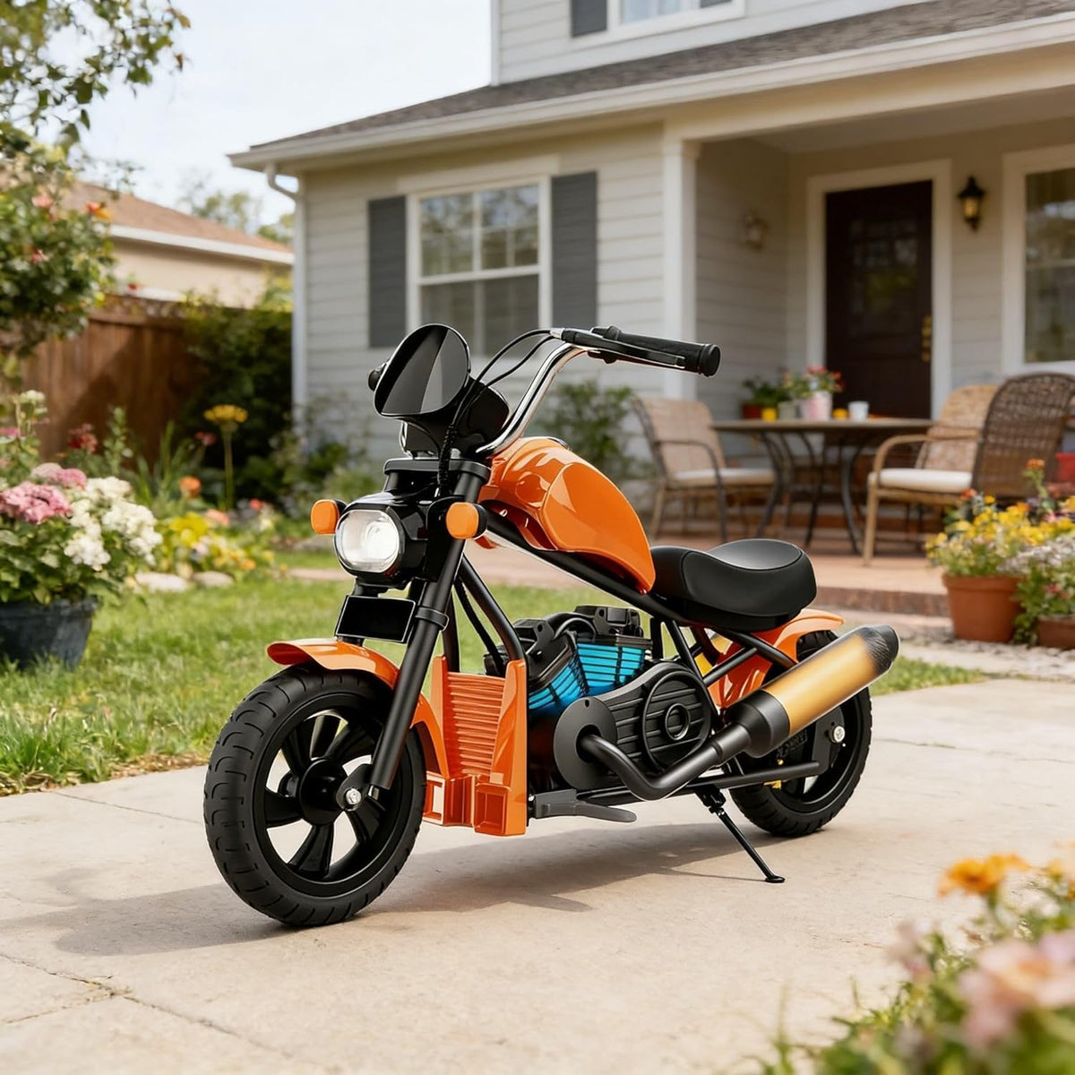 Kids Classic Electric Ride-On Chopper Bike