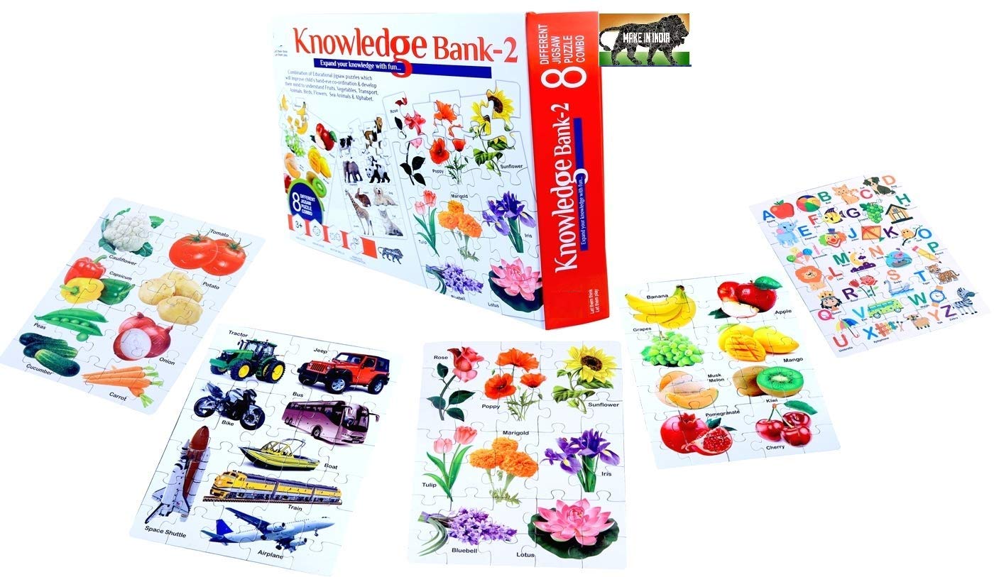 Knowledge Bank - 2 Education Learning Puzzles for Kids