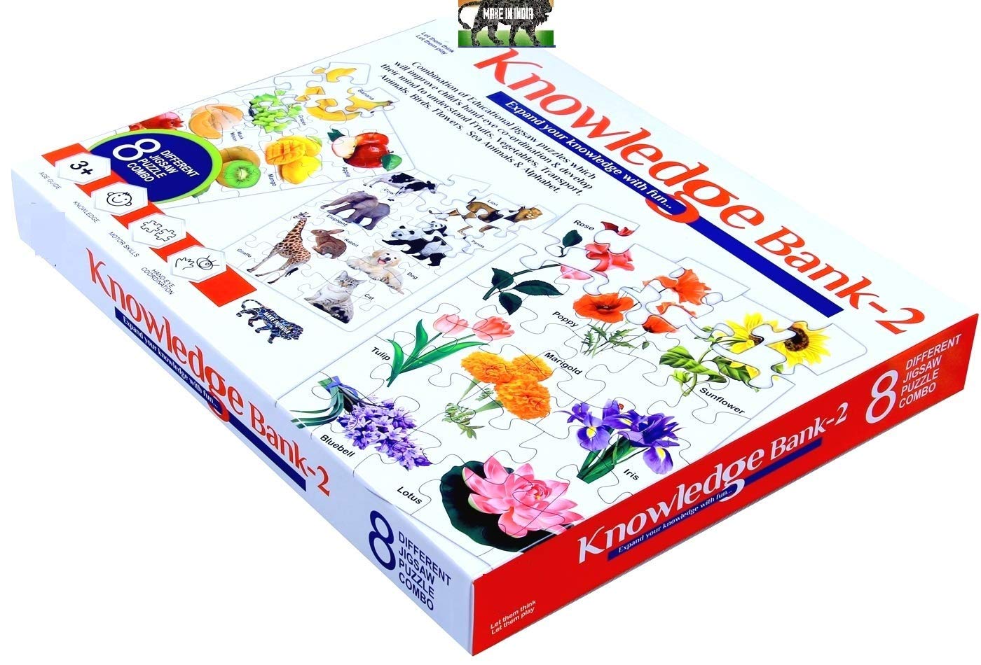 Knowledge Bank - 2 Education Learning Puzzles for Kids