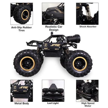 Remote Control Rock Crawler Mist Smoke Spray Function, High Speed 1:18 RC Car Toys for Boys 2WD Off Road Vehicle Toy Cars for Kids Monster Truck Rock Climbing Car Toy for Kids Black