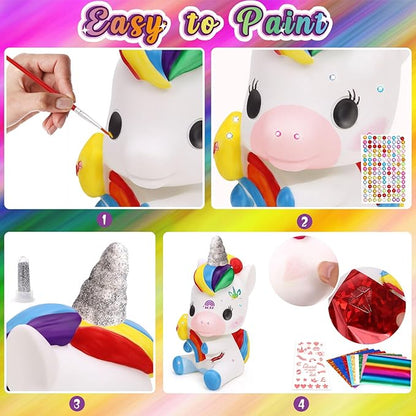 DIY Dinosaur Piggy Bank Painting Kit – Educational Animal Coloring Toy for Kids