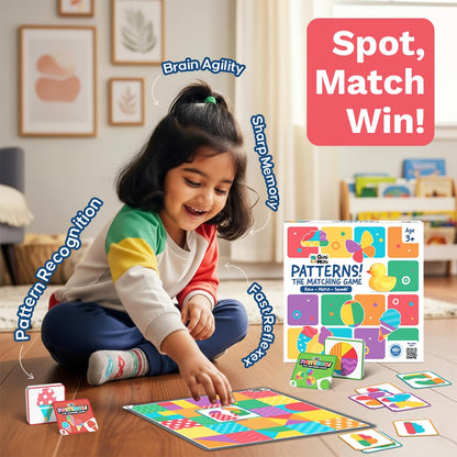 Kids Pattern Matching & Memory Game with Squeaky Duck – Educational Learning Toy