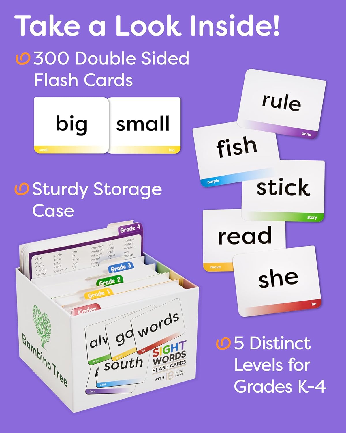 Words Flash Cards for Kids – English Reading Practice, Vocabulary Building & Early Learning Cards for Ages 3+