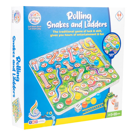 Rolling Snakes & Ladders with Sliding Ball Concept