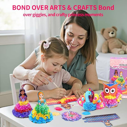 3D Princess Dress Craft Kit – Creative DIY Art Book for Kids | Safe, Mess-Free, and Engaging Screen-Free Activity for Imaginative Learning