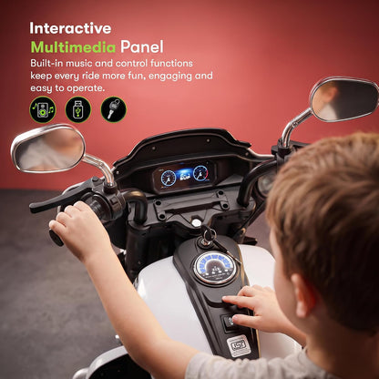 Kids Luxury Touring Electric Ride-On Motorcycle