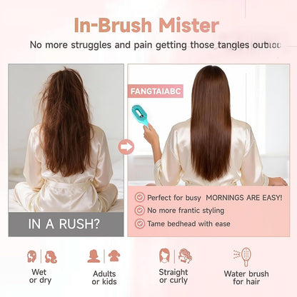 HydraComb™ Refillable Water Mist Hair Brush